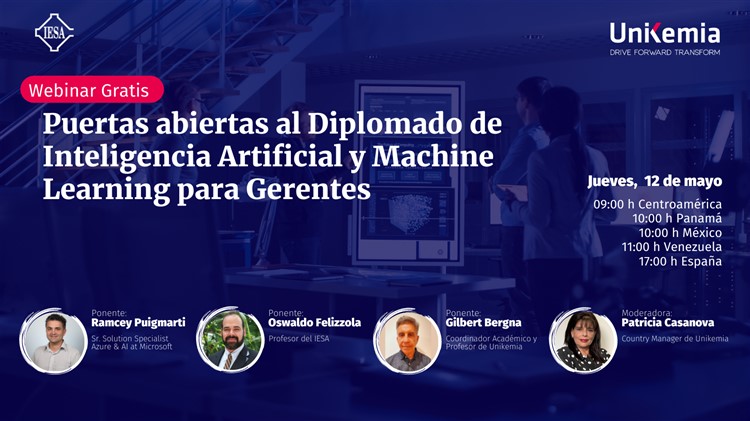 Webinar | Puertas abiertas al Diplomado de Inteligencia Artificial y Machine Learning para Gerentes